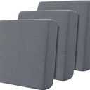 Hokway Stretch Couch Cushion Covers, 3 Piece Individual Sofa Cushion SlipcoversJacquard Sofa Seat Slipcover Set, Non-Slip Protector for Cushion (LightGray,Small-3PC)