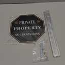 SWEETAPRIL No Trespassing Signs Private Property, All-Aluminum Yard signs, 10" x 10", 28" Metal Stakes Included