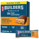 CLIF BUILDERS Protein Bars - Chocolate Peanut Butter Flavor - 20g Plant Based Protein - Gluten Free - Non-GMO - Low Glycemic - No Artificial Sweeteners - Value Pack, 2.4 oz. (12 Count) Pack of 4 By 26 JUL 2026