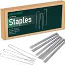 FEED GARDEN 12 Inch 100 Pack Galvanized Landscape Staples 11 Gauge Anti-Rust Garden Stakes Landscaping Fabric SOD Pins Yard Stakes for Weed Barrier Fabric