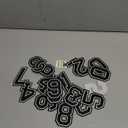 20pcs Iron on Number Patches, Fully Embroidery Varsity Numbers A-Z Patches for Clothing Jacket Backpacks Hat and More, 3.1" Black