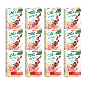 True Lemon Wild Cherry Cranberry Energy Drink Powder, 6 ct (12-pack) (EXP 08/13/29)