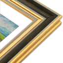 Golden State Art,13x19 Ornate Picture Frame with White Mat for 11x17 Photo or Display 13 x 19 Prints without Mat Color Black Gold(Plexiglass Front)