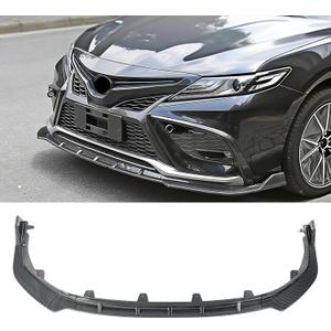 Carbon Fiber Front Bumper Lip Compatible with 2021-2024 Toyota Camry SE, XSE, TRD - Splitter Under Chin Spoiler Body Kit - Not Fit for LE, XLE