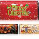 3 x 3 Pcs Seasonal Magnetic Mailbox Covers 18x21inch Mail Box Cover Standard Size Post Box Decor for Halloween Thanksgiving Christmas Mailbox Garden Yard Outdoor Decor(Novel)