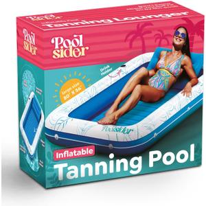 Premium Inflatable Pool Lounger (Large, Blue)