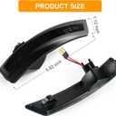 LED Side Mirror Turn Signal Light - Amber Sequential Blinker, Compatible with Ford Focus 2008-2016,5X Brighter, Plug and Play, IP68 Waterproof