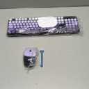 MOFII Wireless Computer Keyboard and Mouse Combo, Typewriter Full Size Keyboard with Number Pad and 2 in 1 USB Connected Mouse for PC Laptop Desktop Windows 7 8 11, Black & Purple