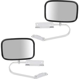 SCITOO Side View Mirrors fit 1980-1996 For Ford For F-150 For F-250 For F-350 F450 Ranger Bronco Explorer Truck Pickup Plastic by Replacement Mirrors Side Mirrors Pair Chrome