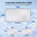 Magnelex Car Windshield Sunshade Double-Layer Design for 2X Heat Blocking, Blocks UV Rays, Foldable Sun Shade for Cars, Trucks & SUVs, Keeps Interior Cooler, Medium (59 x 31 in)