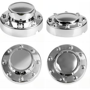 BHB Front & Rear Chrome Dually Wheel Center Hub Caps Compatible with Dodge Ram 3500 2011-2018 with Aluminum Wheels Replaces 68081010AA 68081015AC