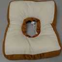 Amakunft Adjustable Cat Recovery Collar - Soft Cone for Post-Surgery Care, Kitten & Adult Cat (Toast, M)