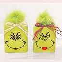 4Pack 53 Pcs Christmas Face Stickers for Crafts Ornaments Large 5 Inch Small 3 Inch Vinyl Faces Eyes Pitcher Transparent Decals for Glass Drinking Cups Wood Decorations Balls Party Supplies (Face53)