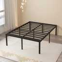 Maenizi 20 Inch Queen Bed Frame No Box Spring Needed, Heavy Duty Metal Queen Platform Bed Frame Support Up to 3000 lbs, Easy Assembly, Noise Free, Black