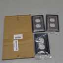 Metal Wall Plate for Electrical Outlets, Decorative Aged Bronze Switch Plates Outlet Cover, Light Switch Cover Plate, 1-Gang Wall Plates (Duplex Outlet, 6 Pack)