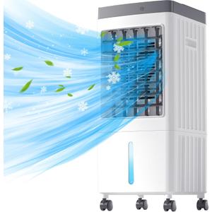 Portable Air Conditioners, Evaporative Air Conditioner for Room [40H], Portable ac Unit with 2.6 Gallon Water Tank&3 Speeds, Personal Air Cooler with Remote Control, Fast Cooling for Home Office Room
