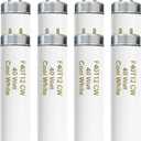 Konideke 8-Pack F40T12/841 Fluorescent Light Bulbs, 40W T12 Cool White 4100K, 48-Inch (4-Foot) Linear Tube, G13 Bipin Base