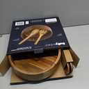 SullyHÔME 12" Acacia Wood Salad Bowl with Serving Spoons