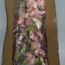 Senjie Artificial Cherry Blossom Branches, Fake Flowers Bouquet with Real Touch Long Stems, Faux Silk Flowers for Vases Wedding Party Table Centerpieces Spring Home Decor (3PCS, Vase Not Included) (Deep Pink)