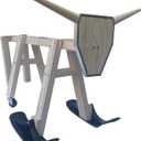 Sliding Wooden Steer Calf Roping Dummy Cattle Wood Frame for Junior Roper Practice Version 2