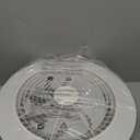 Orison Smart Bladeless Low Profile Ceiling Fan with LED-RGB Ambient Lighting Compatible with Alexa/Google Assistant/App Control, 6-Speed Color Change, Quiet Operation with Remote &App,19.7" (White)