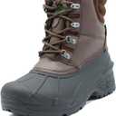 Men's Winter Snow Boots Waterproof Non-Slip Insulated Warm Safe and Durable Outdoor Ski Classic Suede, Non-Slip Rubber Outsole, Cushioned EVA InsolesMid-Calf Height Boots (8, Brown (Nh01))
