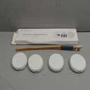 AmazerBath Lotion Applicator for Back, Feet, 4 Replacement Pads with 17" Curved Handle, Back Sunscreen Applicator for Kids, Elderly, Women, Apply Skin Cream Medicine Moisturizer Tanner, White