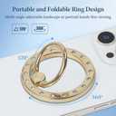 Magnetic Phone Ring for MagSafe Grip [Super Magnet] Stylish Twinkle Ring Holder Stand with, Mag Safe Accessory for iPhone 16/15/14/13 Pro Max Plus