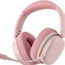 EPOMAKER X Aula G7 Pro Wireless Gaming Headset, Dual Mode BT5.3 & 2.4GHz, 7.1 Surround Sound, 80+ Hour Battery, RGB Light, with Noise Canceling Mic for PS5, PS4, Switch, PC (Pink)