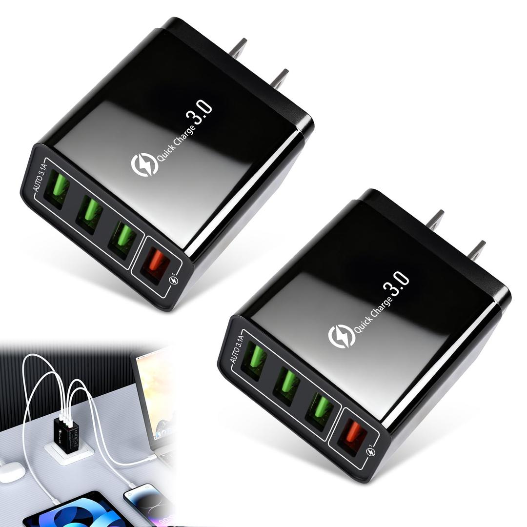 Pro Phone Charger, Pro Charger, 4-Port Wall with Intelligent Temperature Control,Travel Fast Charging,Wall Charge for Travel & Home,Universal Compatibility for All Phones (4 PCS)