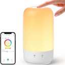 Meross Smart Table Lamp for Bedroom, Smart Lamp Works with Homekit and Alexa, WiFi LED Nightstand Lamp with Tunable White & Dimmable RGBW, Schedule and Timer, Voice App Touch Control