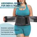 Abdominal Binder Post Surgery Plus Size | Postpartum Belly Band Wrap | Post C Section Belly Binder | Stomach Compression Hernia Belt For Men or Women Hernia Surgery, Natural Birth, Abdominal Injuries,Hysterectomy (4XL)