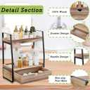 Boulphia 2-Tier Bathroom Organizer Countertop, Bathroom Sink Organizer Countertop, Vanity, Counter Shelf, Brown