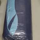 Amazon Basics Comforter Blanket Full/Queen, Reversible Lightweight Microfiber All Season Blanket, Navy/Sky Blue