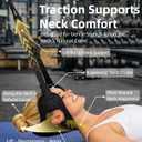 Durchbruch Neck Stretcher Hammock for Daily Neck Relief Adjustable Cervical Traction Device with Removable Pads, Silicone Protectors, Eye Mask, Earplugs & Travel Bag