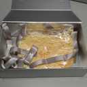 LIFELUM Large Gift Boxes with Lids,2 Pack 13.85 x 8.35 x 4.45 inch Silver Gift Boxes with Ribbon, Card, Shredded Paper Filler Gift Boxes for Presents,Graduation,Christmas,Birthdays