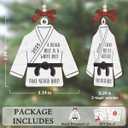 Karate Ornament Boy 2025, Inspirational Gifts for Women Boy Girl, Motivational Gifts to Cheer Up A Friend, Coworkers, Besite, Wooden Ornament for Christmas Tree Decorations
