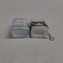 Harloon 6 Pcs Clear Figure Display Bag with Keychain for Doll Zipper Clear Pouch Keychain Display Case Portable Hanging Blind Bag Small Doll Storage Box Gift for Friend 2.5 x 4 Inch(Rectangular)
