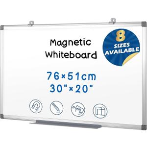 SWANCROWN Magnetic White Board 30 x 20 Inches Dry Erase Board, Hanging Whiteboards for Door, Office, Home, Dorm- Teachers/Students/Family