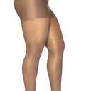 Hanes womens Curves Control Top Sheer Toe Silky Sheer Pantyhose With Wicking Cool Comfort, 3X-4X