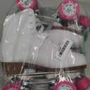 CHICAGO Skates Premium White Quad Roller Skates for Girls and Women Beginners Classic Adjustable High-Top Design for Indoor or Outdoor Skates and Roller Derby (Ladies US 5)