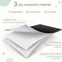 FinishingBo Large 11x11 Inch Cube Storage Bins with Cotton Handles for Closet, Shelves, Clothes, Towel (White/ Black-6 Pack)