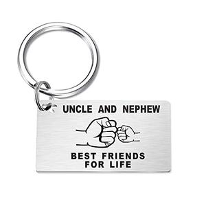 TGCNQ Uncle Gift from Nephew, Uncle and Nephew Keychain, Best Uncle Gifts, Gift for Uncle Birthday Christmas