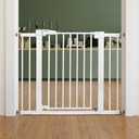 Babelio Baby Gate for Doorways and Stairs, 26''-40'' Auto Close Dog/Puppy Gate, Easy Install, Pressure Mounted, No Drilling, fits for Narrow and Wide Doorways, Safety Gate w/Door for Child and Pets