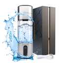 Hydrogen Water Bottle Generator with 10000PPB Hydrogen Production LED Display Portable Hydrogen Water Machine for Home, Gym, Travel, Office Hydro Bottle Suitable Gift for Love Friend Family (Silver)