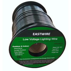 12/2 265ft Direct Burial Low Voltage Landscape Lighting Wire - Outdoor - ULECC, Underground Low-Energy Circuit Cable, ETL Listed, Black