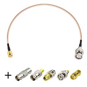 Superbat SMA Male to BNC Male Cable 3ft + 5pcs RF Coax Adapter Kit SMA to BNC Adapter Kit for RF Applications/Antennas/Wireless LAN Devices/Wi-Fi Radios External Antenna etc