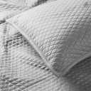 BIOWEAVES 100% Organic Cotton Quilt King Size - Diamond Stitched Quilted bedspreads - All Season Oversized Coverlet Set - GOTS Certified Bedding Set | 1 Quilt & 2 Pillow Shams