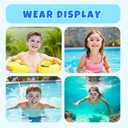 Swim Goggles for Kids 3-15 with Earplugs Large Frame Anti-Fog/UV Swimming Goggles for Boys Girls Toddler 2PCS