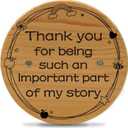 3 x Teacher Gifts for Women Men Christmas, Double-Sided Wooden Fridge Magnet Thank You Token, Teacher Appreciation Gifts, Teacher Valentine Gift, End of Year for Educators Friends Retirement